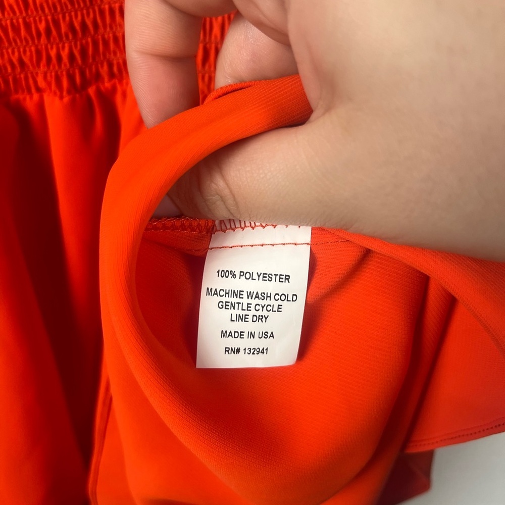 Amanda Uprichard Women’s Vareta Dress Ruffle Orange medium Mini - Picture 7 of 9